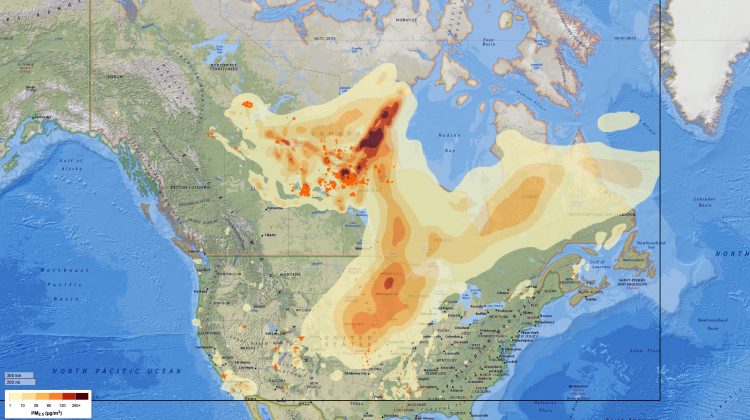 Smoke from Canadian wildfires